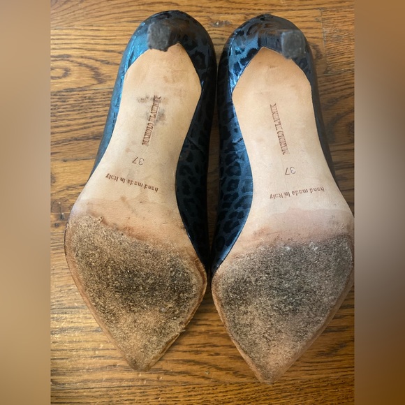 Manolo Blahnik leopard print heels - black - 37 - Picture 4 of 4